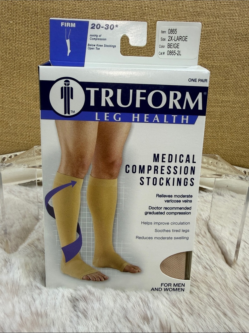 TRUFORM | Medical Compression Stockings for Men & Women - Beige Size 2X NWT